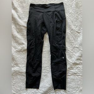 Lululemon black Fast and Free High-Rise Tight 25"